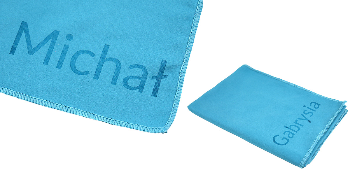 Ręcznik szybkoschnący 50x90 cm z personalizowanym grawerem imię ksywka